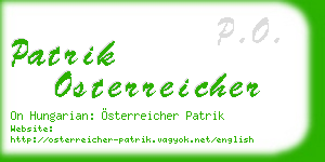 patrik osterreicher business card