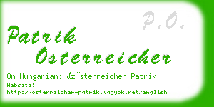 patrik osterreicher business card